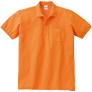 T/Cポロシャツ ポケット付きオレンジ